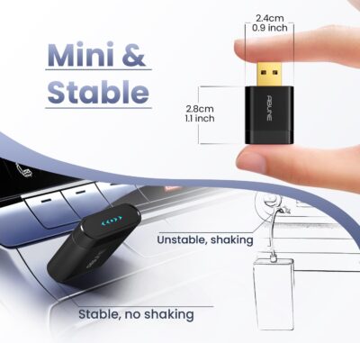 Mini Wireless CarPlay Adapter for iPhone, 2 in 1 CarPlay and Android Auto Adapter, Wired to Wireless, Plug & Play, Seamless Car Connectivity, Compact in-Dash navi & ent, Black - Image 2