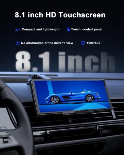 Avylet 8.1'' Wireless Apple Carplay Screen for Car, Android Auto with Backup Camera, Portable Car Stereo Touchscreen with OTA/GPS Navigation/Mirror Link/Voice Control/Bluetooth/AUX/FM/WiFi - Image 6