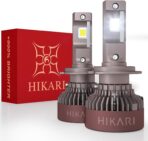 HIKARI WINGS H7 Foglight, 60000LM Pure White 6000K LED Bulbs, Plug & Play IP68 Waterproof Pack of 2