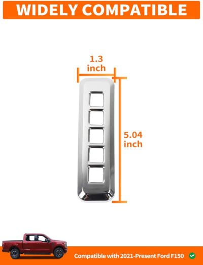 Savadicar Chrome Keyless Entry Keypad Trim Cover for 2015-Present Ford F150, Door Keypad Overlay Accent, Exterior Styling Upgrade Accessories - Image 6