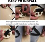 KVAEY Linen Back Car Seat Cover, Anti-Slip Long Bottom Rear Seat Cover Protector with Storage Pockets, Breathable Linen Rear Bench Seat Protector Cushion Pad for Most Vehicles (Beige, Back) - Image 3