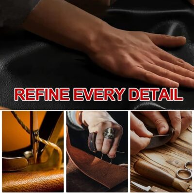 New Nappa Leather car Steering Wheel Cover，for Car Truck SUV 15 inch (Black) - Image 2