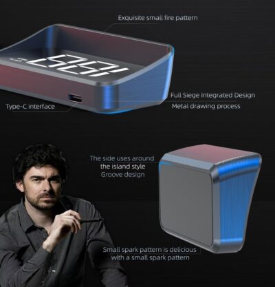 Car Head Up Display for Lincoln Continental 2017–2020, GPS Digital Speedometer, HUD Speedometer, Windshield HUD Head Up Display Suitable for All Cars,HUD + Reflective Film - Image 6