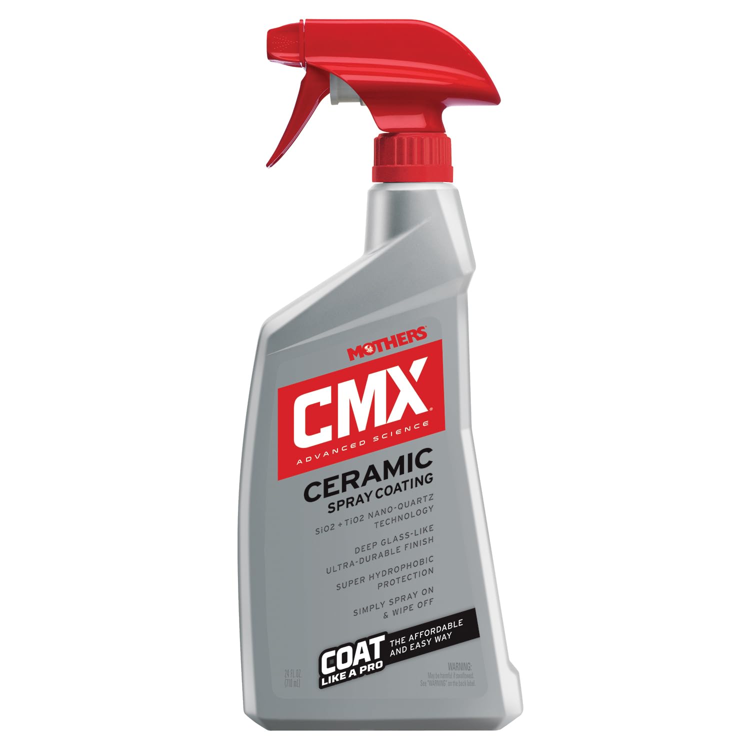 61Buvak5ZqL._SL1500_.jpg Mothers CMX Ceramic Spray Coating, 24 oz. – Advanced SiO2 + TiO2 Protection, User-Friendly, Professional Grade, Ultra Durable Long-Term Protection, High Gloss Super-Hydrophobic Finish (01024) - Image 1