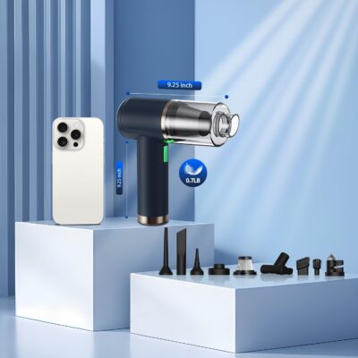 Car Vacuum Handheld Vacuum Portable Cordless, 18000Pa 5 in 1, 100W Brushless Motor, High Power Vacuum Cleaner with Window Breaker Hammer, LED Light, Multi-Nozzles for Car, Home, Pet, Office - Image 8