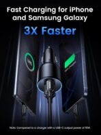 UGREEN 130W USB C Car Charger, PD 100W +PD 30W Type C Car Charger Adapter Compatible with iPhone 17/17 Air/17 Pro/17 Pro Max/16/15/14/13/12 Series, Galaxy S24 S23 Ultra, iPad, MacBook, and More - Image 4