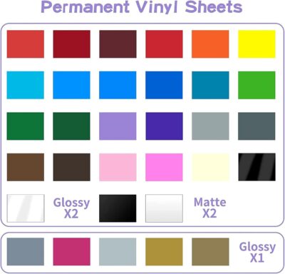 Lya Vinyl 65 Pack Permanent Vinyl, Self Adhesive Vinyl Sheets for Cutting Machine, Permanent Outdoor Sheets for Party Decoration, Sticker, DIY Mug, Car Decal - Image 2