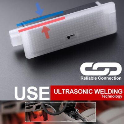 2PCS Led Courtesy Footwell Ambient Lights for B'MW 1 3 5 6 7 Series X1 X3 X5 X6 Z4 E82 E88 E90 E91 E92 F12 F13 E84 E83 F25 6500K White Red Blue Interior Atmosphere Lamp Under Dashboard Floor Light - Image 6