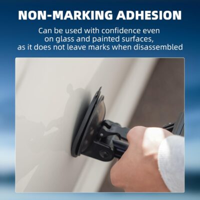 BRDRC Pocket 3 Suction Cup Mount, For Xtra Muse Car Windshield Window Dash Holder Kit with Expansion Adapter for Insta360 X4 X5 Go 3S for GoPro Max Mini Hero Pocket 3 2 Action 6 5 Pro Nano Accessories - Image 6