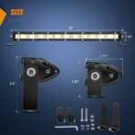 Nilight Single Row LED Light Bar Ultra-Slim Flood Light Bar 13 Inch 36W Fog Driving Work Roof Bumper Lighting for Offroad 4x4 Trucks Polaris RZR SUV ATV UTV - Image 2