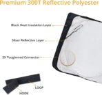 Semi-Truck Sun Shade for Windshield and Side Windows | 300T Sunshade Maximum Coverage | Block Sun Heat Rays |Fits for Semi, Commercial & Big Rig Truck, RV (Side Velcro)… - Image 5