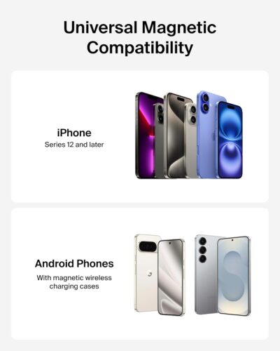 Belkin Wireless Car Charger, Magnetic Car Vent Mount w/ 3.3ft USB C Cable, Qi2 MagSafe Compatible Fast Charging iPhone Charger for iPhone 17, Galaxy S26, Pixel 10, & More - Travel Accessories - Black - Image 10