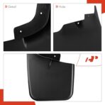 A-Premium Set of 4PCS Mud Flaps Splash Guards Mudguards Mudflaps with Hardware Kits Accessory Compatible with Ford F-150 2004-2014 Pickup, (with Fender Flares), Black Color, Front LH RH and Rear LH RH - Image 7