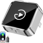 2026 Upgraded Wireless CarPlay Adapter for iPhone & Android Auto, Converts Wired to Wireless Car Play, 3-Second Auto Connect & Stable Zinc Alloy Material, Mini Plug & Play, with USB-A & Type-C