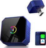 2026 Upgraded Mini Wireless CarPlay Adapter for CarPlay & Android Auto, Plug & Play, Fast, Auto Connect, No Latency 2in1 Car Play Wireless Adapter for iPhone iOS 10+ Android 11+ Information Display
