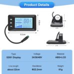 E Bike Display Ebike Screen GD01 Waterproof 5 Pin Electric Bicycle Lcd Display Control Monitor For 24V 36V 48V E-Bike Replacement Part - Image 3