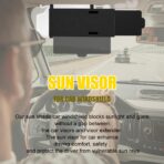 Polarized Car Sun Visor Extension with PC Lens and Side Sunshade, Anti-Glare Windshield Visor - Universal for Most Cars (Black) - Image 7