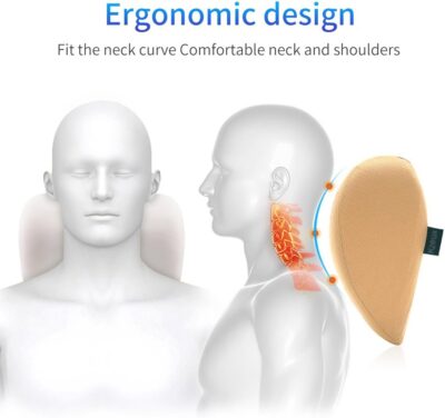 Car Neck Pillow - Memory Foam Cervical Relief Cushion, Headrest Support for Pain, Black - Image 2