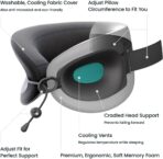 Cabeau Travel Essential Neck Pillow - Fits Most Neck Sizes (11-21 inches) - Evolution X Three Ways to Adjust for Ultimate Comfort on Long Flights (Turquoise) - Image 4