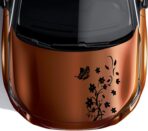 Car Hood Sticker Butterfly Flower Car Body Decals Vinyl Graphics Waterproof Decorative Stickers for Cars/Trucks/SUVs(Black) - Image 3