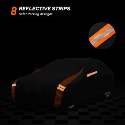 10-Layer for Chevy Camaro Car Cover Waterproof All Weather for Automobiles, Outdoor Full Exterior Covers Soft Cotton Lining with Door Zipper, Fit for Chevy Camaro 2010-2025 - Image 6