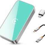 Wireless CarPlay Adapter,Covert Factory Wired to Wireless Car Play Adapter for iPhone 6+ (iOS only) Easy Setup Plug&Play,Multiple Controls,Support USB&USB-C