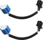 2PCS 7 Inch LED Headlight Connector Pigtail,H13 to H4 Adapter Headlight Socket,Heat Resistant Headlight Wiring Harness Compatible with Jeep Wrangler JK TJ Car Accessories