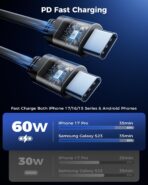 SUPERONE Retractable Car Charger for iPhone with Dual Type C Cables, 4 in 1 USB C Car Charger Adapter with 69W Fast Charging Compatible with iPhone 17 16 15 14 13 12 11 Pro/XS/XR/SE/iPad/Airpods - Image 2