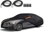 Special 16 Layers Full Car Cover Fit for 2006-2024 MERC-edes Benz E Series E200 E300 E63 AMG S, Ultra Heavy 600D Oxford Cloth, All-Weather Summer Sun Exposure and Winter Snow Rain Dust UV