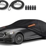 Special 16 Layers Full Car Cover Fit for 2006-2024 MERC-edes Benz E Series E200 E300 E63 AMG S, Ultra Heavy 600D Oxford Cloth, All-Weather Summer Sun Exposure and Winter Snow Rain Dust UV