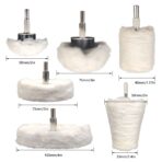 6 pcs Buffing Wheel for Drill,Buffing Pad Polishing Wheel Kits,Wheel Shaped Polishing Tool for Metal Aluminum,Stainless Steel,Chrome,Jewelry,Wood,Plastic,Ceramic,Glass,etc - Image 4