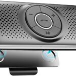 AGPTEK Car Speaker with Bluetooth 5.3, Hands Free Phone Kit for Calls, GPS & Music with TF Card Slot, Instant Connect, Siri Google Assistant Support Wireless Car Visor Clip Speakerphone (Black)