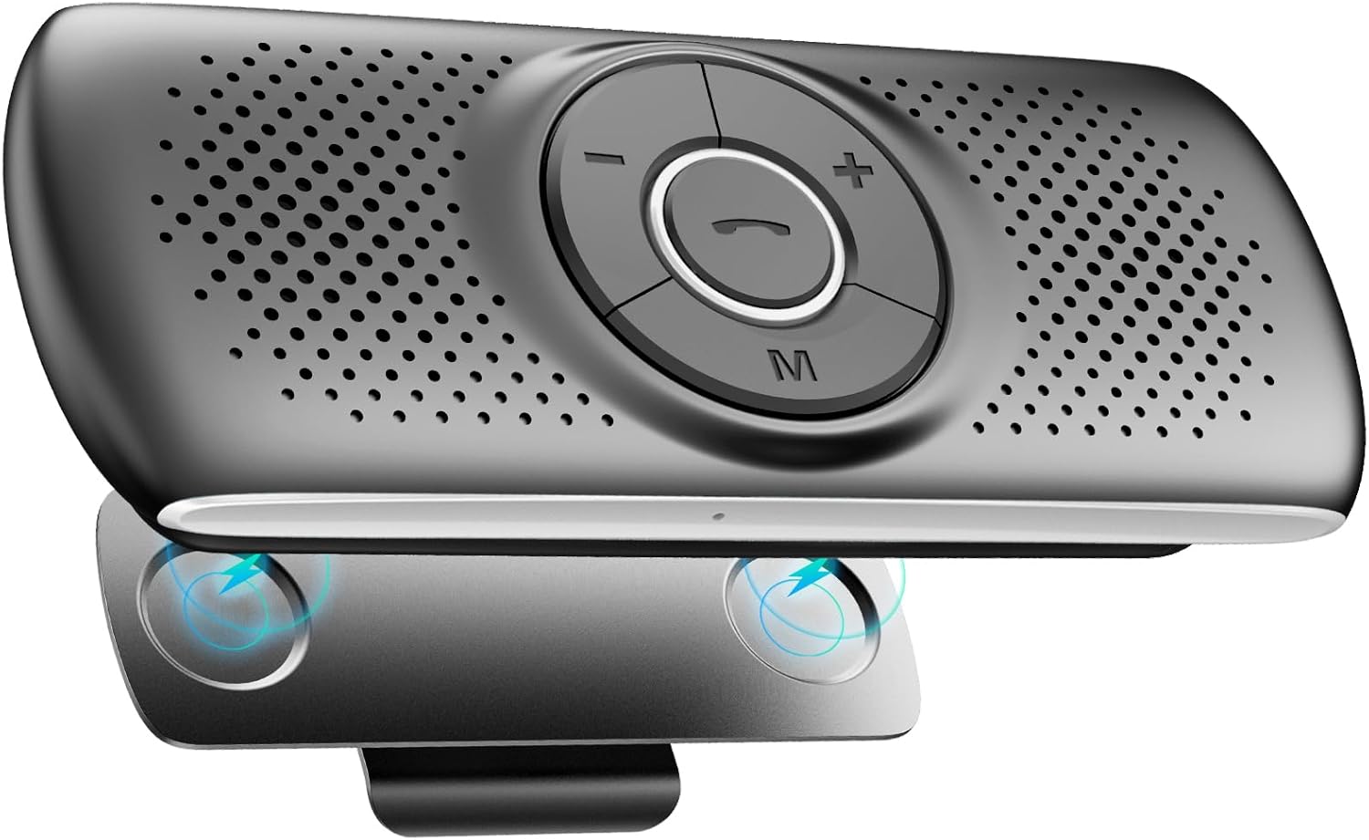 61F-4d04WeL._AC_SL1500_.jpg AGPTEK Car Speaker with Bluetooth 5.3, Hands Free Phone Kit for Calls, GPS & Music with TF Card Slot, Instant Connect, Siri Google Assistant Support Wireless Car Visor Clip Speakerphone (Black) - Image 1