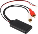 Car Wireless Bluetooth Cable Adapter, Universal Automotive Wireless Radio Stereo Connector with 2 RCA AUX Audio, Car Bluetooth 5.0 Module Music Receiver Fit Most Vehicles