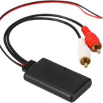Car Wireless Bluetooth Cable Adapter, Universal Automotive Wireless Radio Stereo Connector with 2 RCA AUX Audio, Car Bluetooth 5.0 Module Music Receiver Fit Most Vehicles