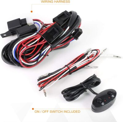 PM PERFORMOTOR Universal 39" W x 10" D x 6" H Roof Mounted Fog Lights Lamps+Switch+Bulbs,Clear Lens - Image 6