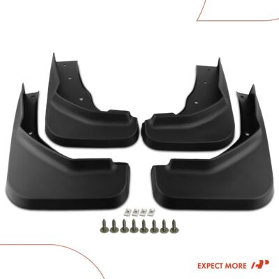 A-Premium Set of 4PCS Mud Flaps Splash Guards Mudguards Mudflaps with Hardware Kits Accessory Compatible with Ford Escape 2013-2019, (w/o Fender Flares), Black Color, Front LH RH and Rear LH RH - Image 8
