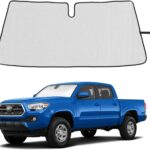 Front Windshield Sunshade for Toyota Tacoma 2006-2024 Accessories, Windshield Sun Shade, Foldable Reflective Sun Visor, Screen Shield Cover UV Blocker Protector HeatShield Keeps Your Vehicle Cool