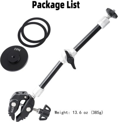 All-Metal Magnetic Phone Holder with Super Clamp&10″ Long Arm for Magsafe, Adjustable Rear View Mirror Phone Holder Mount for Car/Truck/Handlebar, Compatible with iPhone 16 15 14 13 12 Series - Image 7