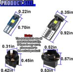 40PCS T5 T10 Car LED Bulbs Dash Lights with Twist Socket - Instrument Cluster Light Car Interior Replacement Bulb for Dashboard Panel Gauge Indicator Lamps Map Dome Lights (White) - Image 2