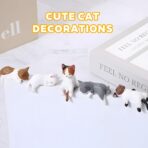 Cute Mini Car Cat Ornament, 5PCS Funny Vehicle Rear View Mirror & Dashboard Figurines Decoration, Automotive Interior Decor Accessories, Universal for SUV Sedan Truck - Image 6