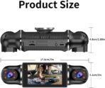 360° Dash Cam Front and Rear View 4 Channel Dash Camera FHD 2K+1080Px3 for Car, Inside/Back 170°+2x150°+170° Wide Angle, 8 IR Lamps Night Vision,WiFi,GPS, APP,G-Sensor with 64GB Card,24/7 Parking Mode - Image 8