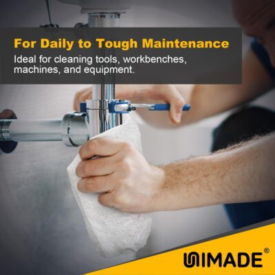 Shop Rags, 100 Sheets Microfiber Cleaning Cloth Commercial Grade Washcloths Lint-Free Bulk Shops Towels for Cars Mechanic Restaurant Garage Housekeeping, 11"x 9", White - Image 4