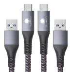 CONMDEX Android Auto USB Cable [Upgrade, 3ft, 2-Pack] 10Gbps USB 3.1 Gen 2 Data Transfer, 3A Fast Charging USB A to Type C Cord, Reliable CarPlay Cable for iPhone 17/16 Pro Max, Galaxy S25/S24 Ultra