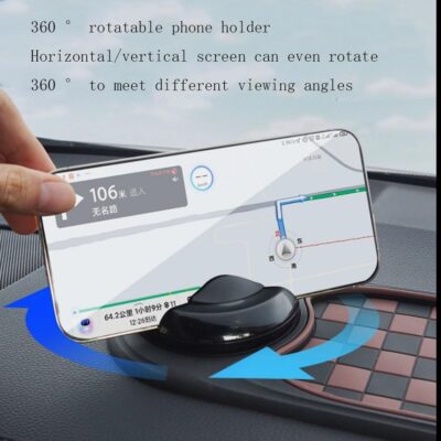 Multifunctional Car Anti-Slip Mat Mobile Phone Holder for Dashboard - Non-Slip Sticky Mount Stand for Car, Adjustable and Secure Grip for Phones, GPS, and Accessories (Black) - Image 4