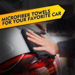 HOMEXCEL Black Microfiber Cleaning Cloth 6 Pack, 12.5 x 12.5 inch Microfiber Towels for Cars, Ultra Absorbent Car Washing Cloth, Lint Free Streak Free Cleaning Rags for Car, Kitchen, and Window - Image 3