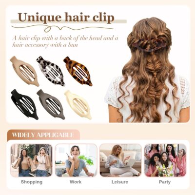 Flat Hair Clips for Women, Flat Claw Clips & Duckbill Hair Clips for Thick or Thin Hair, No-Slip Grip Hair Styling Accessories for Daily Use (Multicolor-C) - Image 6