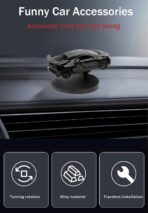 Car Dashboard Decorations – Drift & Turn Mini Car Model Ornament – Dynamic Interactive Automobile Decor for Enthusiasts Vehicle Interior Dashboard Drifting Decorations Accessories Gifts (Black) - Image 4