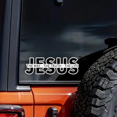 2 pcs The Way of Jesus, Truth, Life Christianity Funny Car Bumper Sticker,5 Inch Vinyl Decal, Waterproof,Die-Cut for Cars,Windows,Laptops - Image 4
