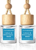 HoogaLife Car Air Freshener Hanging 2 Pack - Hotel Collection Diffuser Oil Inspired by Cabane & Rltz. CarIton Hotel - NO.1012 Fragrance Oil, Car Fresheners for Women Made in USA (081)
